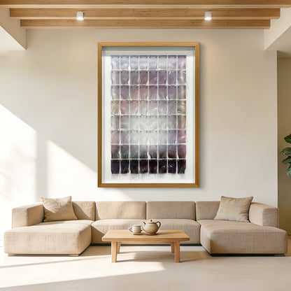Contemporary Art Gallery Decor, 3D Heat Bent Acrylic Panel Grid Sculpture