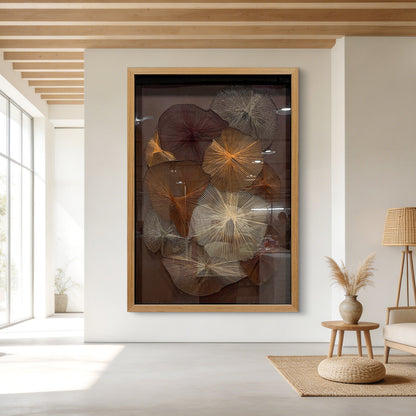 Luxury Textile Blossom Wall Panel Contemporary Thread Artwork