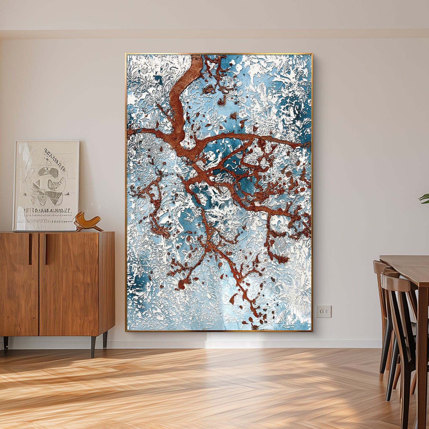Winter Trees Large Canvas Art, ideal wall decor for living room and bedroom above bed.