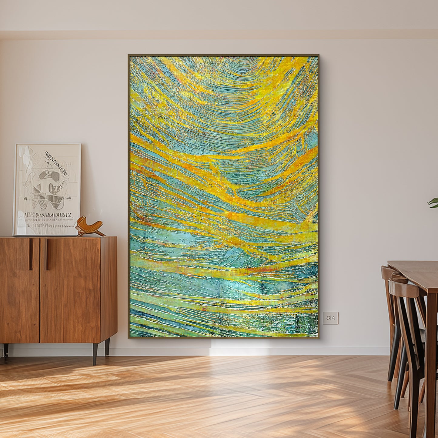 Modern Handmade Wall Art with Layered Texture Design