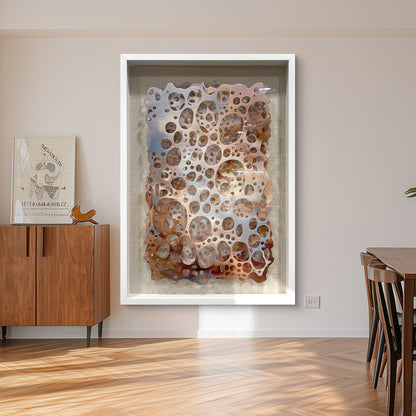 Sculpted Acrylic Wall Art Organic Perforated Hanging Artwork