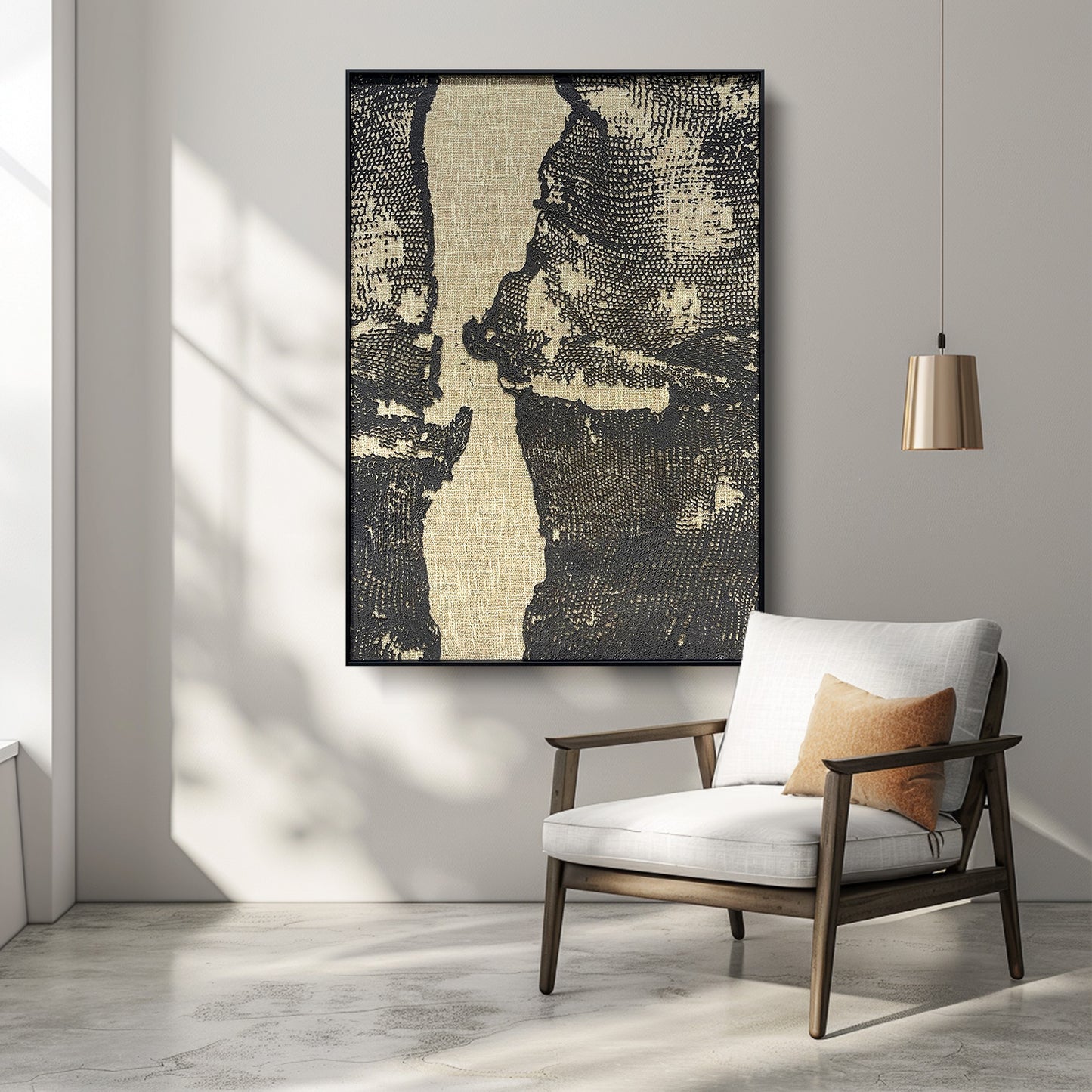 High-End Textured Wave Oil Painting - Modern Wall Art
