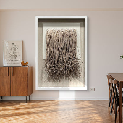 Minimalist Paper Rope Fringe Tapestry Wall Art