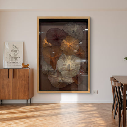 Luxury Textile Blossom Wall Panel Contemporary Thread Artwork