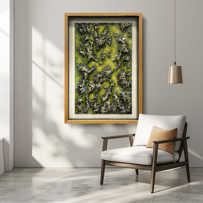 Abstract Fluid Double-Layer Relief Art - Earth Tone Desert Wavy