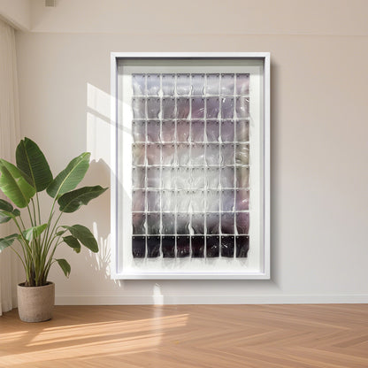 Contemporary Art Gallery Decor, 3D Heat Bent Acrylic Panel Grid Sculpture