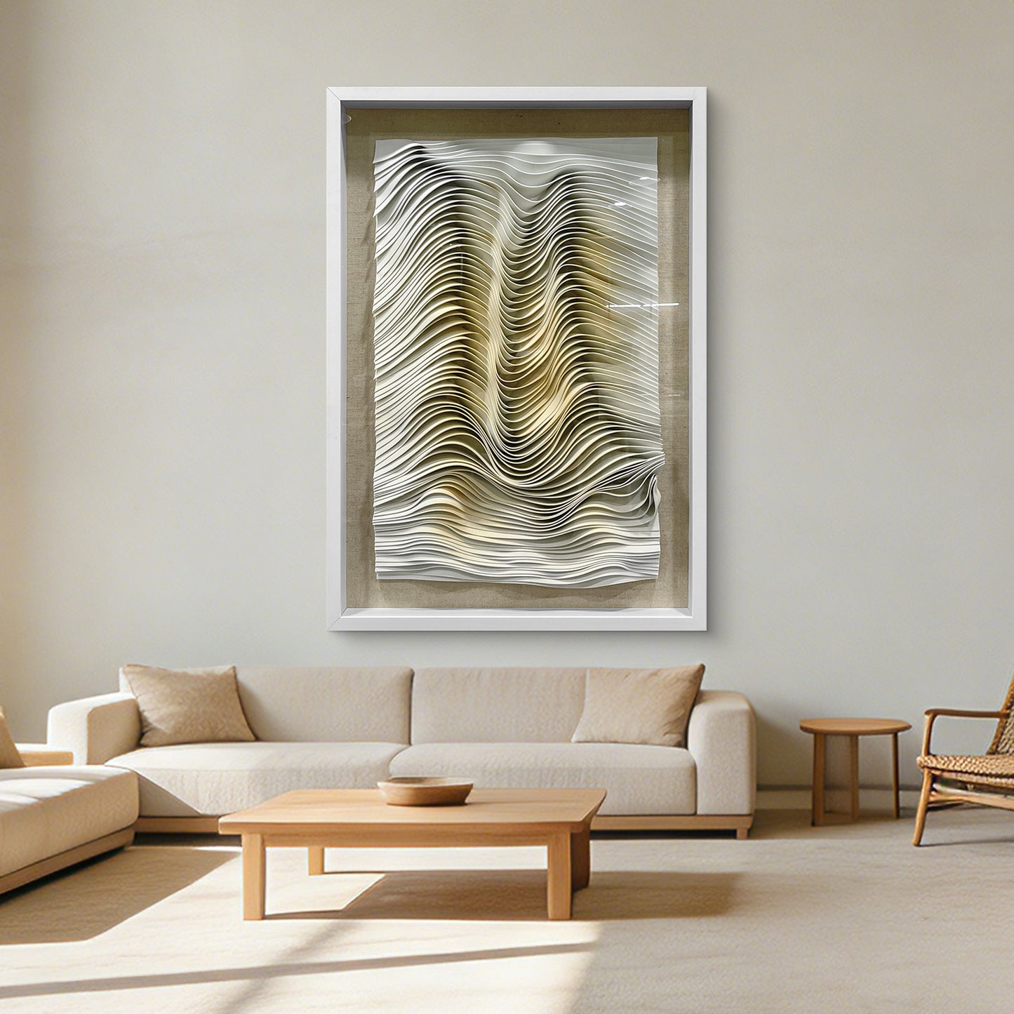 Minimalist Fabric Geometric Wall Hanging Textured Swirl Decor