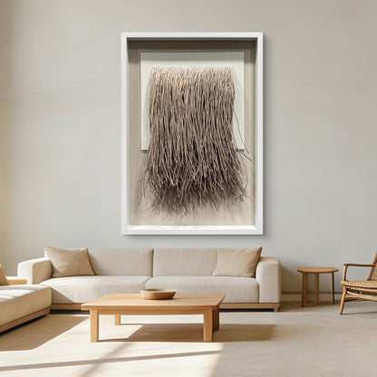 Minimalist Paper Rope Fringe Tapestry Wall Art