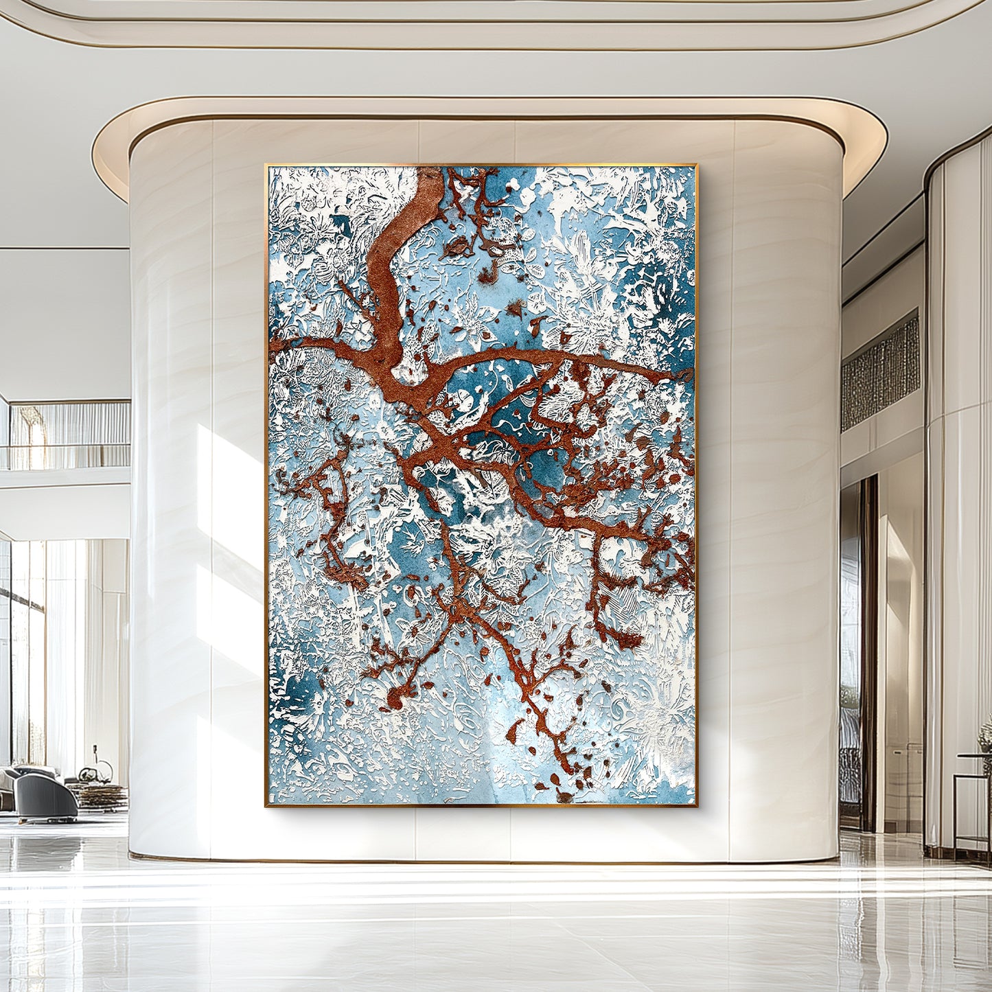 Winter Trees Large Canvas Art, ideal wall decor for living room and bedroom above bed.