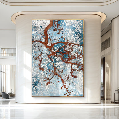 Winter Trees Large Canvas Art, ideal wall decor for living room and bedroom above bed.
