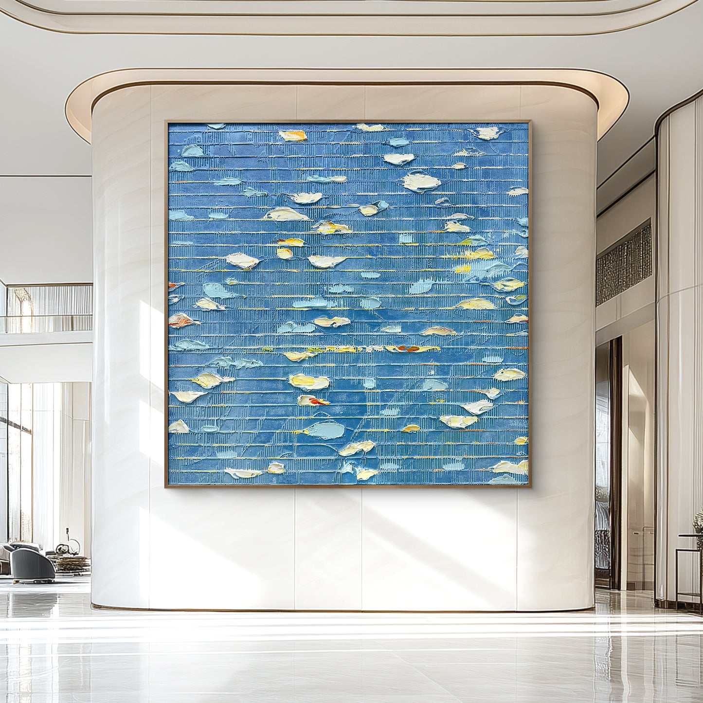 Coastal-Inspired Blue Abstract Wall Decor