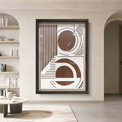 Creative geometric wide-format wall artwork, featuring a unique three-dimensional design and striking visual appeal.
