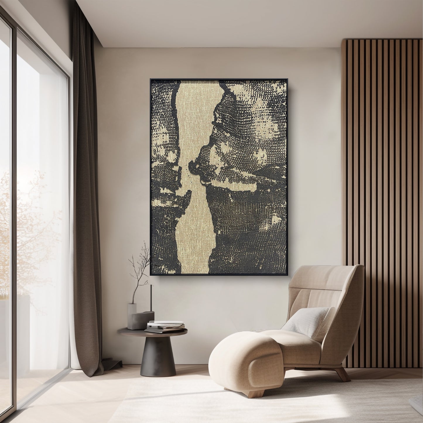 High-End Textured Wave Oil Painting - Modern Wall Art
