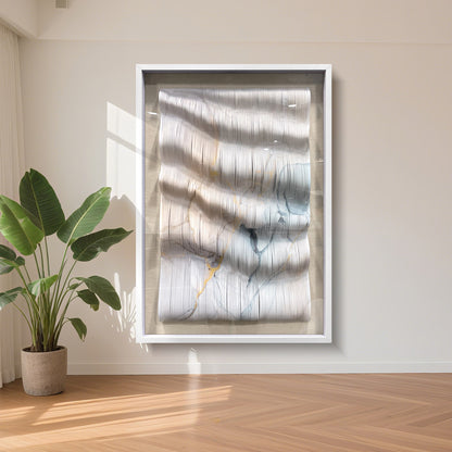 Handcrafted 3D paper art wall decor, featuring modern three-dimensional design and exquisite artistic texture.