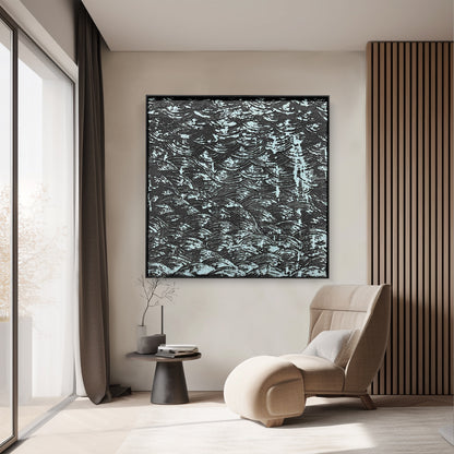 Abstract Ocean Scale Texture Painting - Luxury Wall Decor