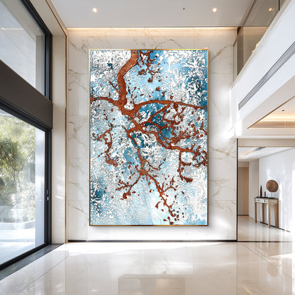 Winter Trees Large Canvas Art, ideal wall decor for living room and bedroom above bed.