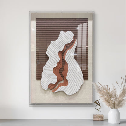 Modern minimalist 3D relief decorative painting, hand-drawn with sandstone texture, simple and stylish.
