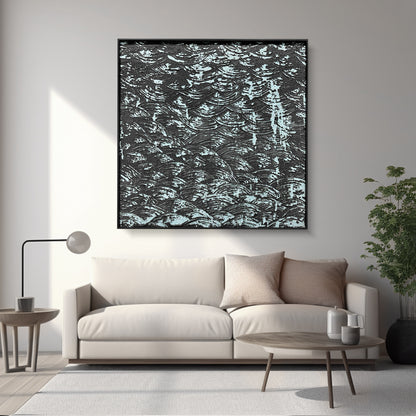 Abstract Ocean Scale Texture Painting - Luxury Wall Decor