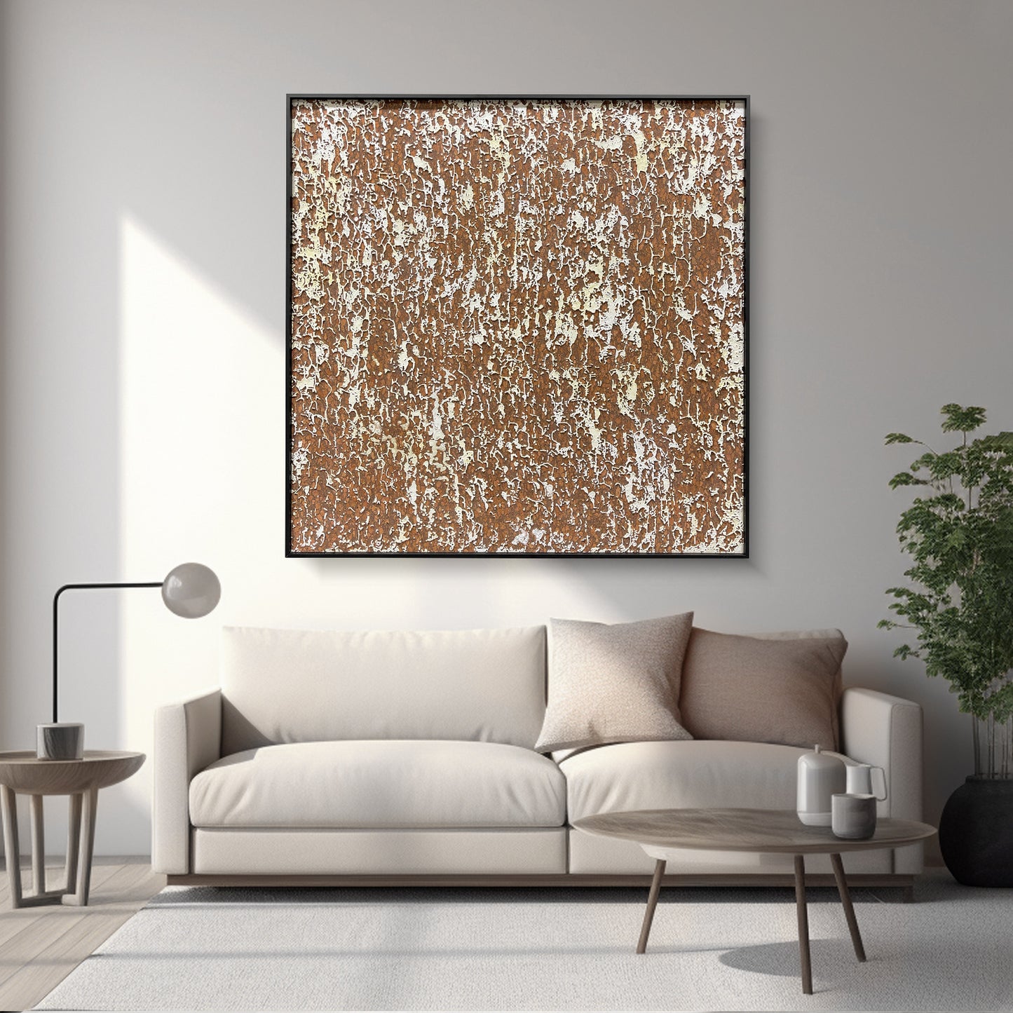 Handmade Mixed-Media Wall Art - Large Textured Painting