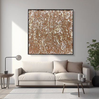 Handmade Mixed-Media Wall Art - Large Textured Painting