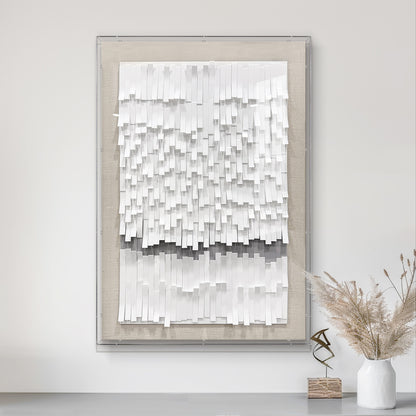 Modern Abstract 3D Wall Art, Handcrafted Aesthetic Decor in Black and White
