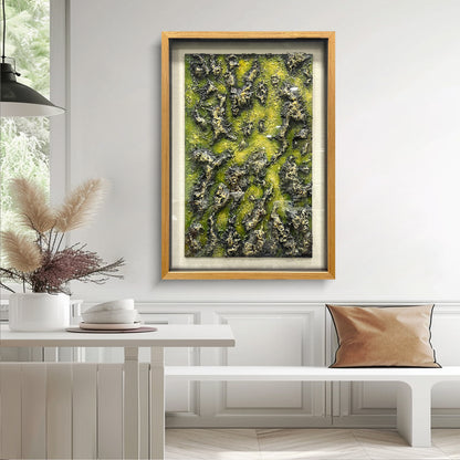 Abstract Fluid Double-Layer Relief Art - Earth Tone Desert Wavy