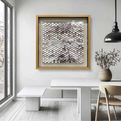 Modern Geometric Metal Mosaic Wall Art - Abstract Luxury Sculpture