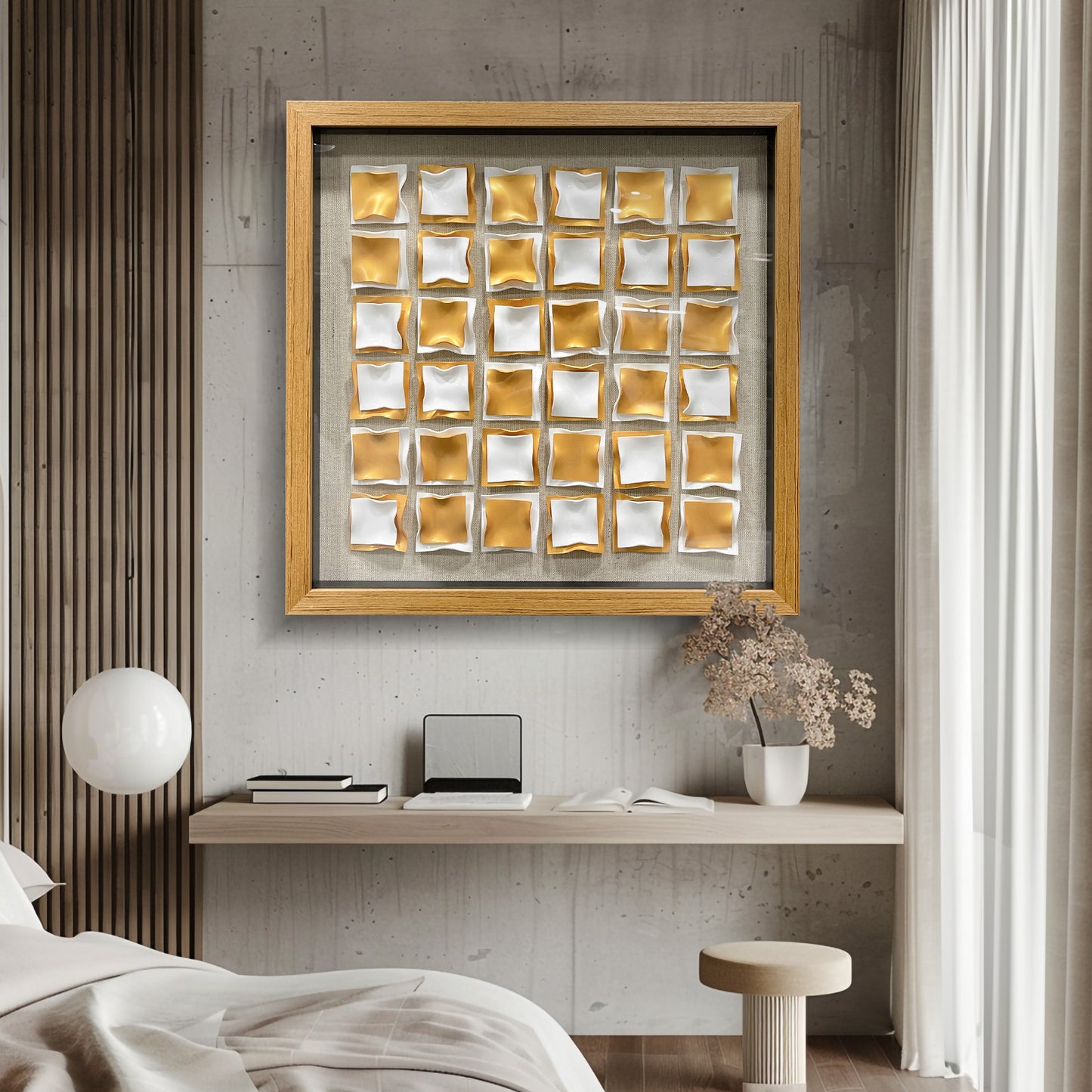 Kinetic Acrylic Strip Wall Art - Modern 3D Holographic Decor