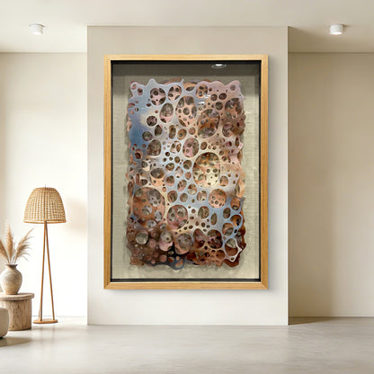 Sculpted Acrylic Wall Art Organic Perforated Hanging Artwork