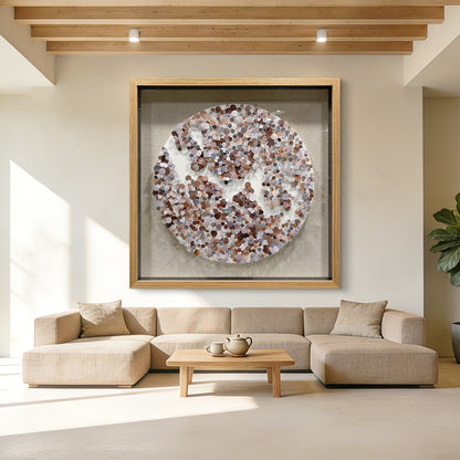 Modern Dimensional Nail Sequin Wall Sculpture