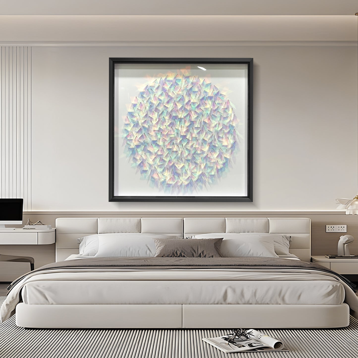 Iridescent Acrylic Shard Wall Art - 3D Holographic Sculpture
