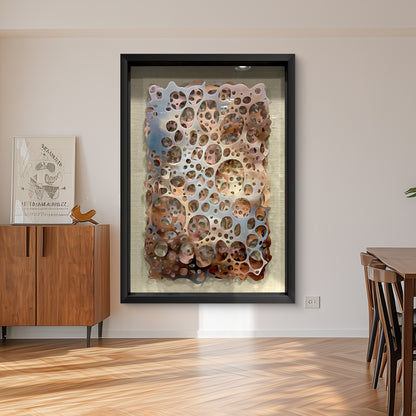 Sculpted Acrylic Wall Art Organic Perforated Hanging Artwork