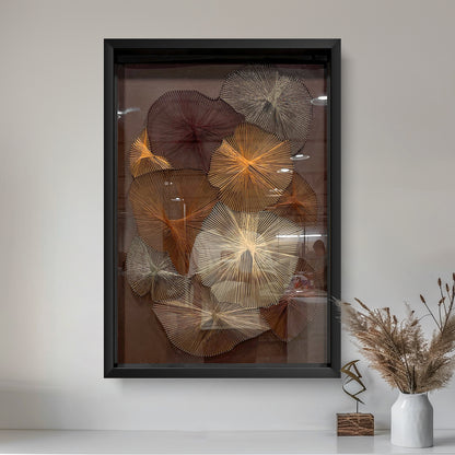 Luxury Textile Blossom Wall Panel Contemporary Thread Artwork