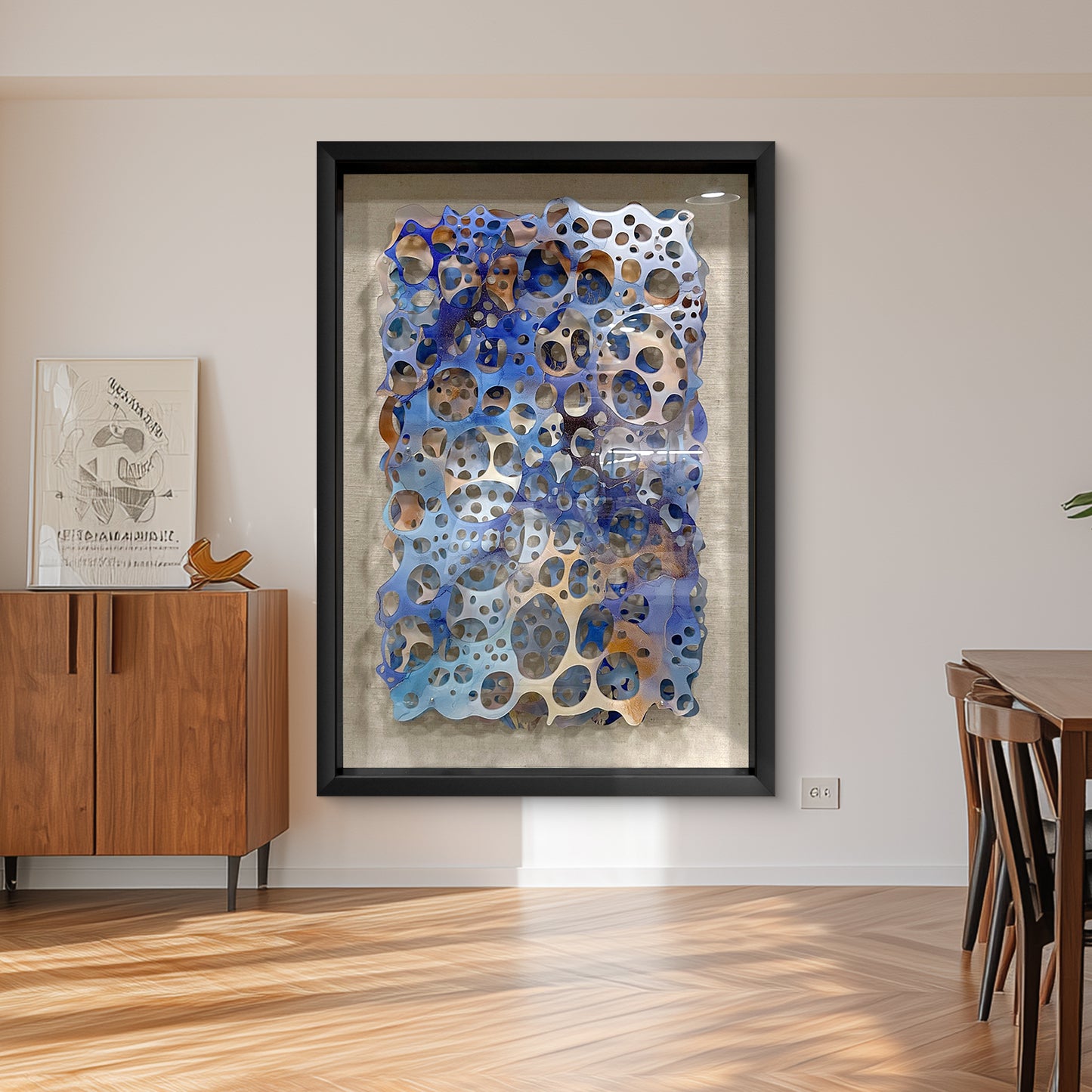 Abstract Acrylic Geometric Wall Hanging Gradient Textured Decor