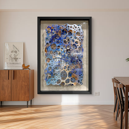 Abstract Acrylic Geometric Wall Hanging Gradient Textured Decor
