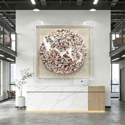 Modern Dimensional Nail Sequin Wall Sculpture