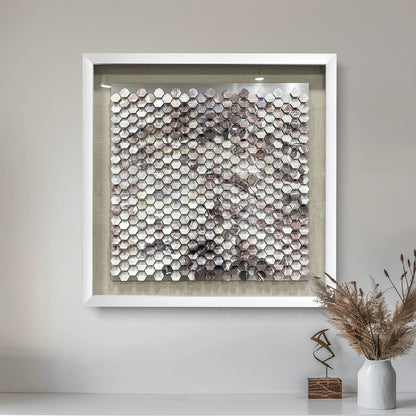 Modern Geometric Metal Mosaic Wall Art - Abstract Luxury Sculpture
