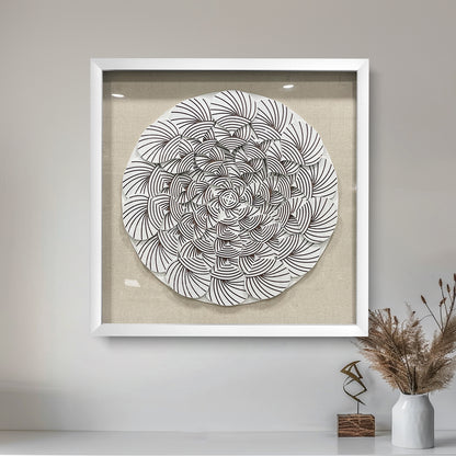 Abstract Gradient Wood Peg Mosaic Art - Textured 3D Shadow Box