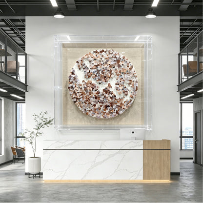Modern Dimensional Nail Sequin Wall Sculpture