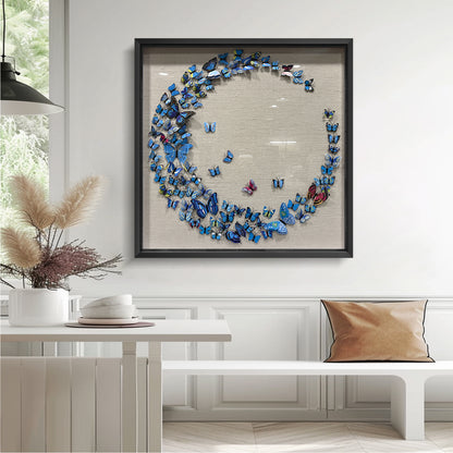 Deep Indigo Coiled Paper Concentric Wall Feature