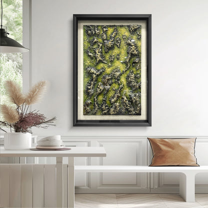 Abstract Fluid Double-Layer Relief Art - Earth Tone Desert Wavy