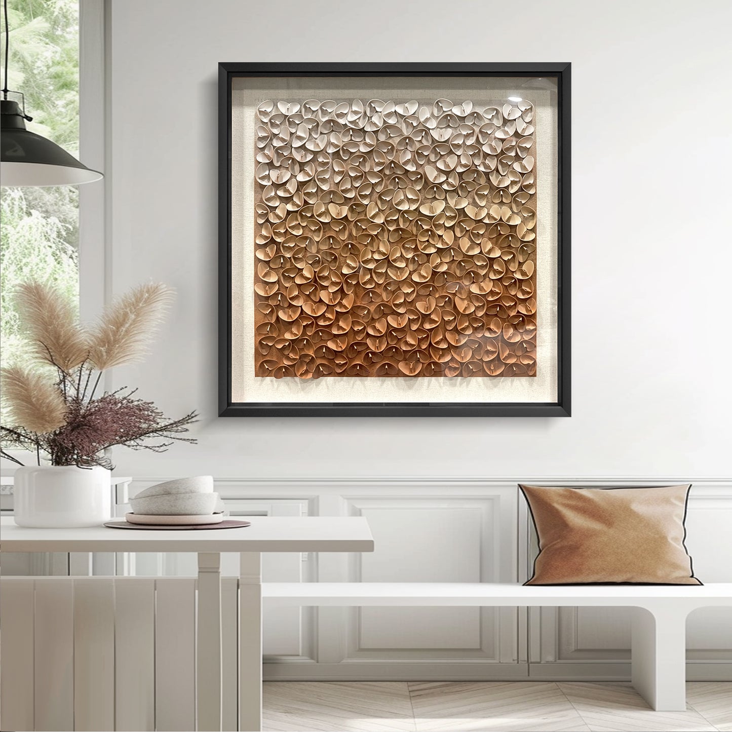 3D Leather Butterfly Wall Art - Gradient Decor