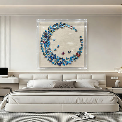 Deep Indigo Coiled Paper Concentric Wall Feature