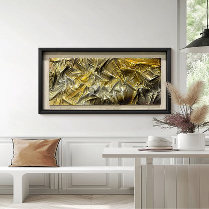 Luxury Abstract Wood Matrix Art - Framed Glossy 3D Wall Panel