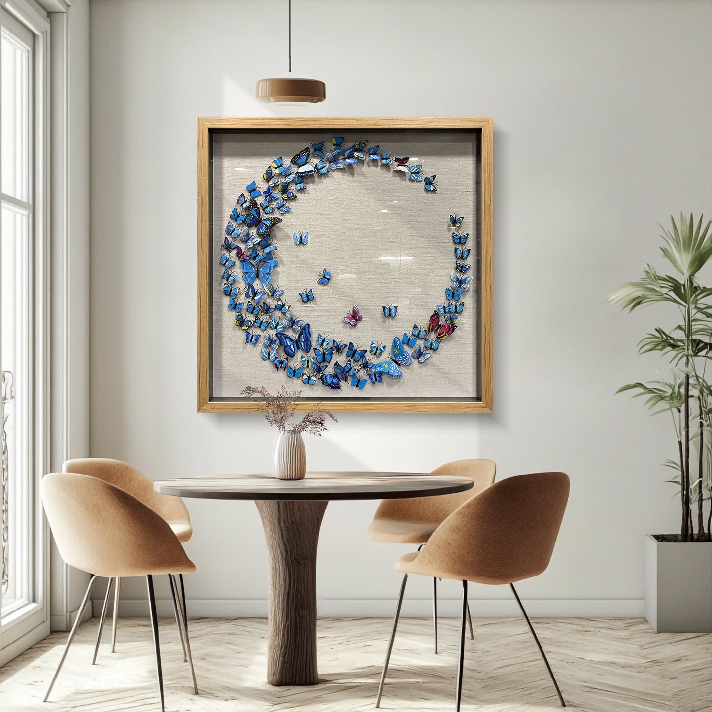 Deep Indigo Coiled Paper Concentric Wall Feature