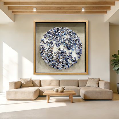 Modern Dimensional Nail Sequin Wall Sculpture