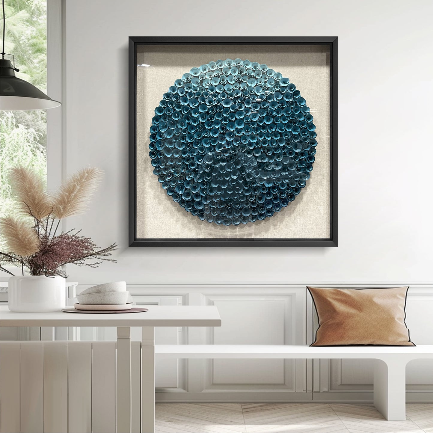 Handmade Wood Paper Flower Wall Art - Luxury Decor