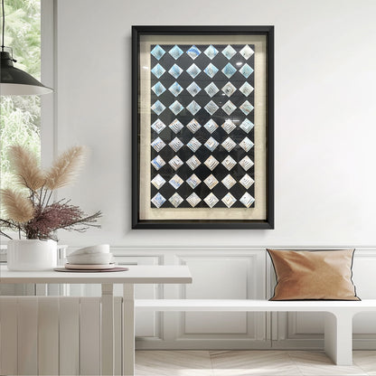Abstract Iridescent Metal Patchwork Wall Art - Modern Relief