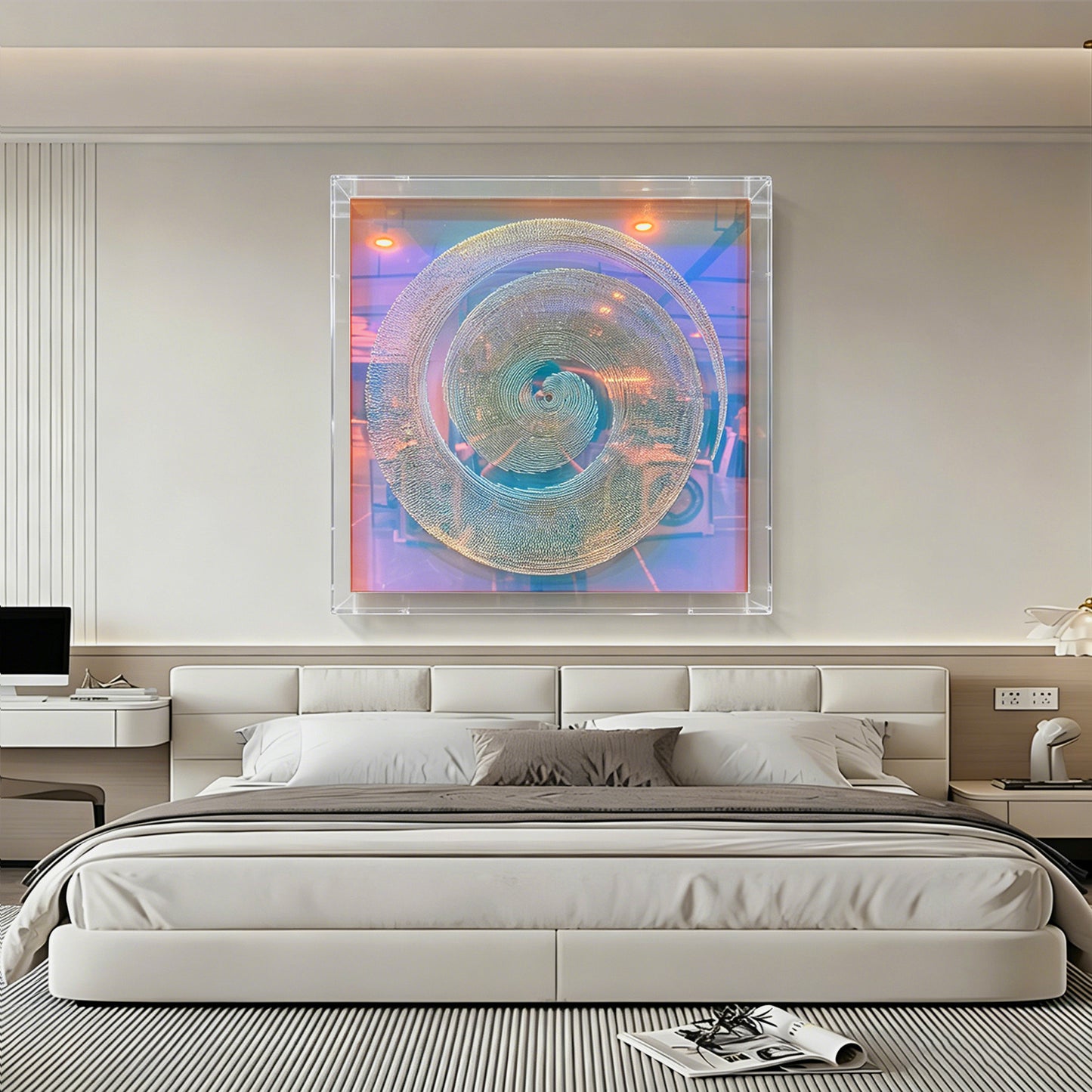 Wabi-Sabi Minimalist 3D Relief Wall Art - Clay Textured Canvas