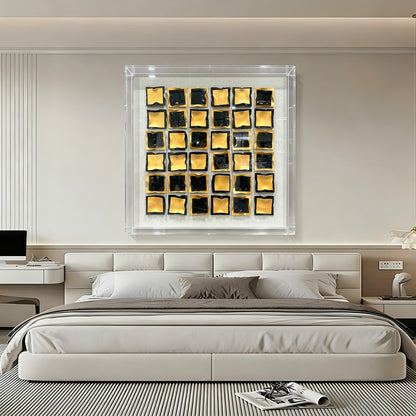 Luxury Acrylic Slat Wall Installation - Multi-Color Gallery Art